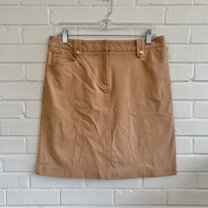 J. McLaughlin Camille Tan Stretch Mini Skirt, SZ 8